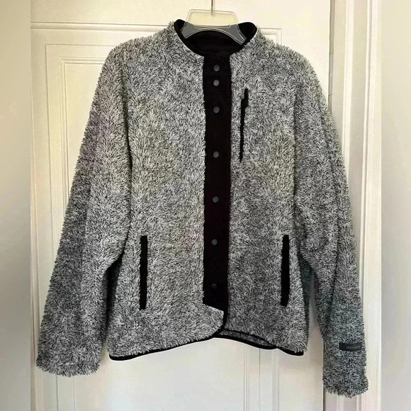 NEW Ocean + Coast Women’s Large Sherpa Fleece Jacket - Fluffy, Cozy, Warm Winter - Picture 1 of 10